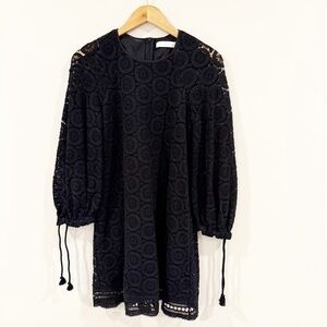 See By Chloe Black Lace Long Sleeve Dress size 34